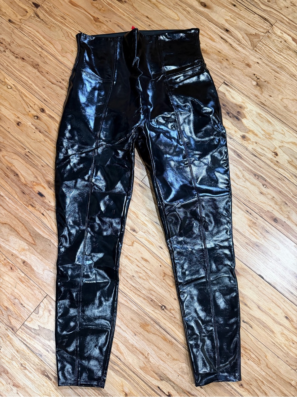 SPANX High-Rise Black Faux Leather Look Leggings